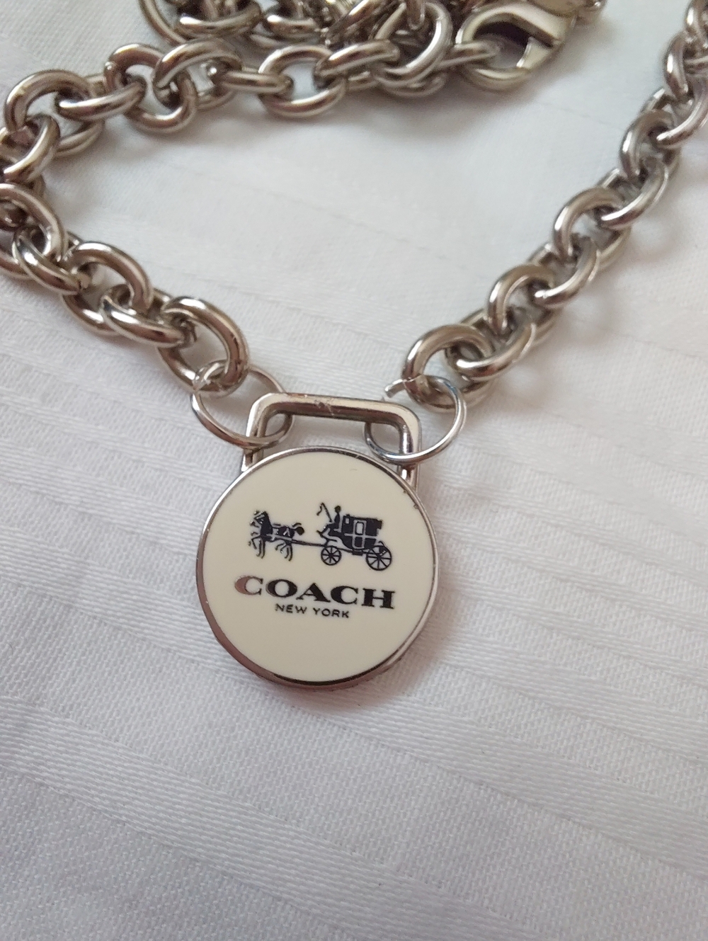 Coach Silver Charm Necklace - Picture 3 of 4